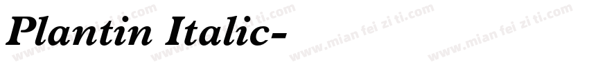 Plantin Italic字体转换